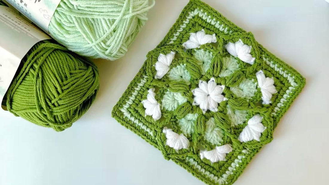 Floral Granny Square Tutorial (UK Terms)