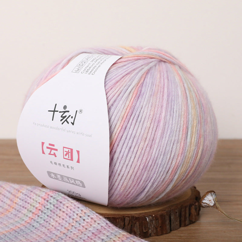 dk cotton yarn texture close up